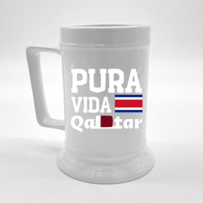 Pura Vida En Qatar 22 Costa Rica Beer Stein