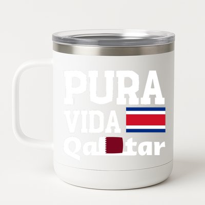 Pura Vida En Qatar 22 Costa Rica 12 oz Stainless Steel Tumbler Cup