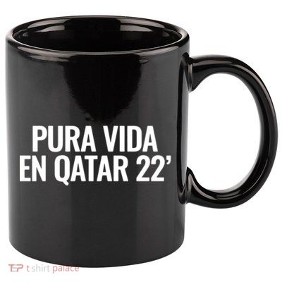 Pura Vida En Qatar 22 Costa Rica 11oz C Handle Ceramic Mug