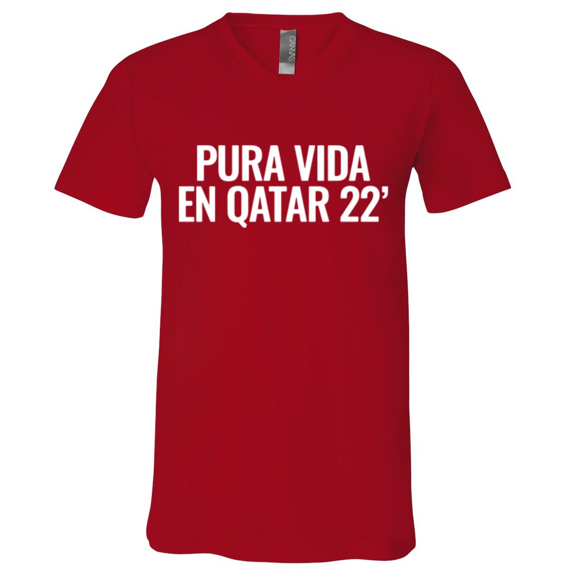 Pura Vida En Qatar 22 Costa Rica V-Neck T-Shirt
