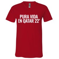 Pura Vida En Qatar 22 Costa Rica V-Neck T-Shirt