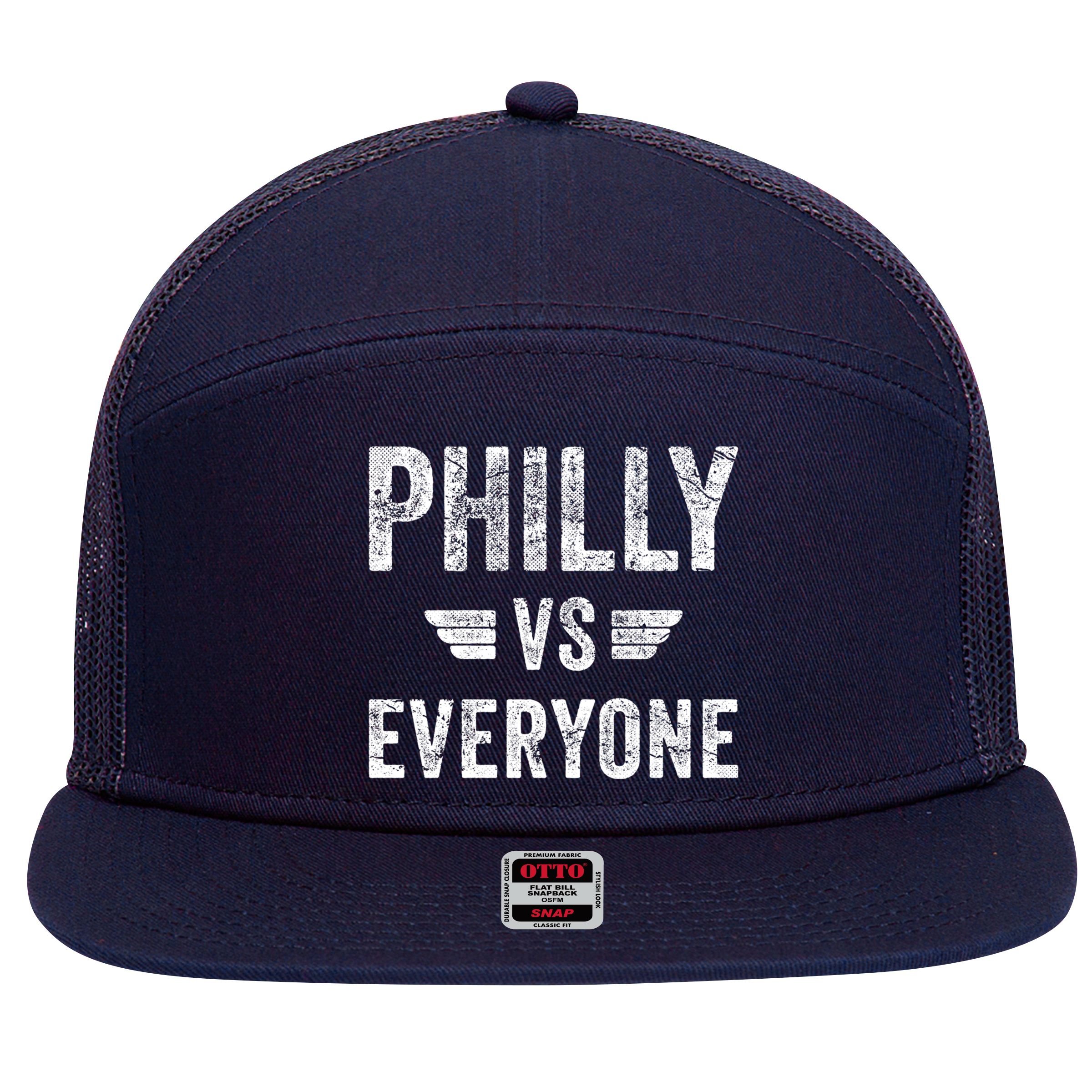 Philly VS Everyone Funny Pennsylvania 7 Panel Mesh Trucker Snapback Hat