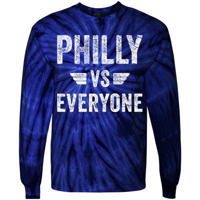 Philly VS Everyone Funny Pennsylvania Tie-Dye Long Sleeve Shirt