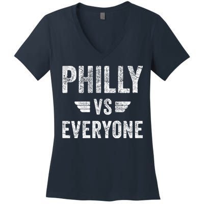 Philly VS Everyone Funny Pennsylvania Women's V-Neck T-Shirt