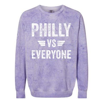 Philly Vs Everyone Funny Pennsylvania Meaningful Gift Colorblast Crewneck Sweatshirt