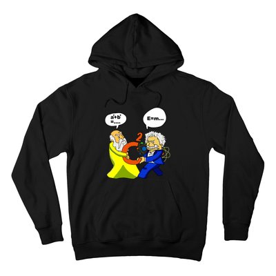 Pythagoras Vs Einstein Funny Math Science Hoodie