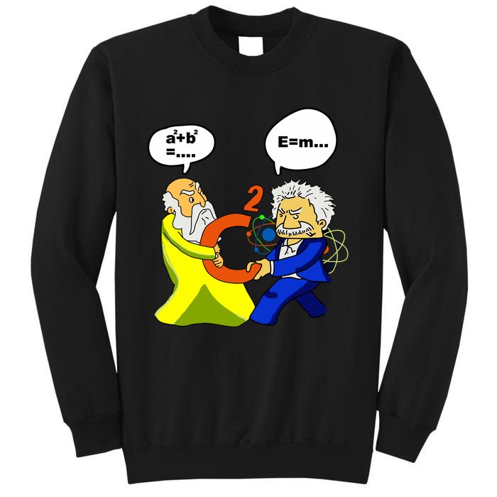 Pythagoras Vs Einstein Funny Math Science Sweatshirt