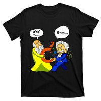 Pythagoras Vs Einstein Funny Math Science T-Shirt