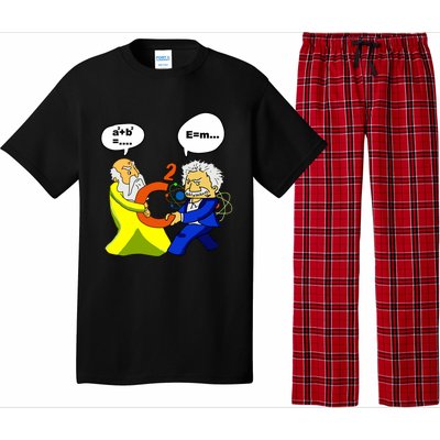 Pythagoras Vs Einstein Funny Math Science Pajama Set