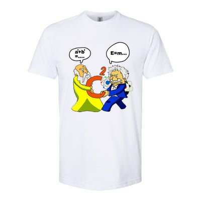 Pythagoras Vs Einstein Funny Math Science Softstyle CVC T-Shirt