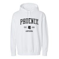 Phoenix Vintage Established Sports Design Phoenix Arizona Az Garment-Dyed Fleece Hoodie