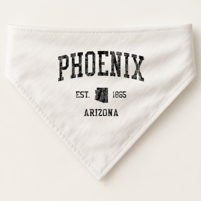 Phoenix Vintage Established Sports Design Phoenix Arizona Az USA-Made Doggie Bandana