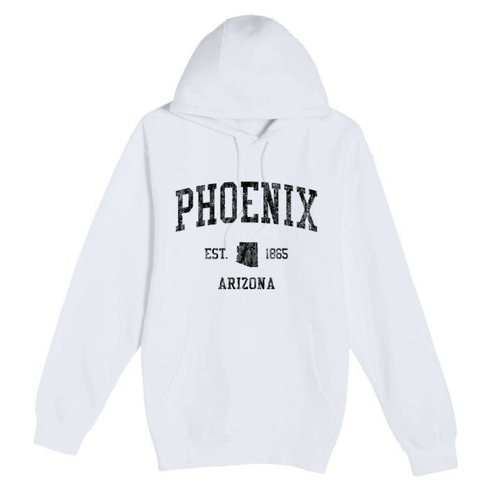 Phoenix Vintage Established Sports Design Phoenix Arizona Az Premium Pullover Hoodie