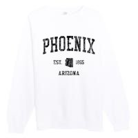 Phoenix Vintage Established Sports Design Phoenix Arizona Az Premium Crewneck Sweatshirt