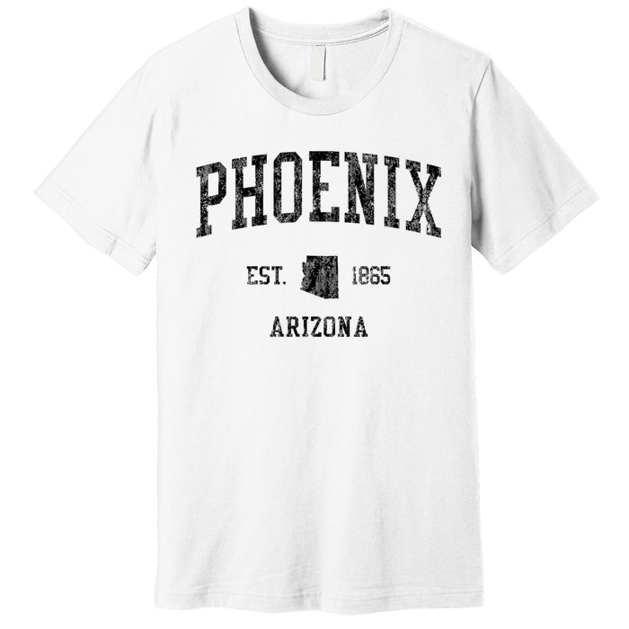 Phoenix Vintage Established Sports Design Phoenix Arizona Az Premium T-Shirt