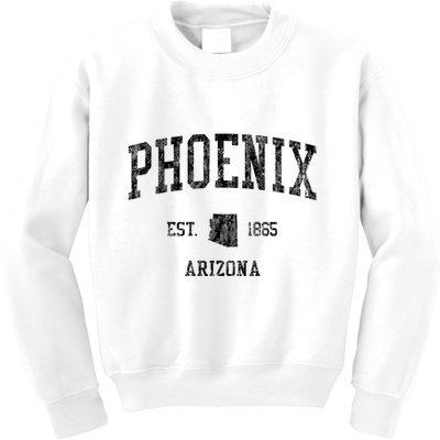 Phoenix Vintage Established Sports Design Phoenix Arizona Az Kids Sweatshirt