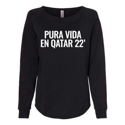 Pura Vida En Qatar 22 Costa Rica Womens California Wash Sweatshirt