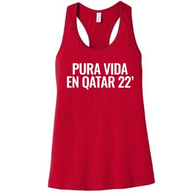 Pura Vida En Qatar 22 Costa Rica Women's Racerback Tank