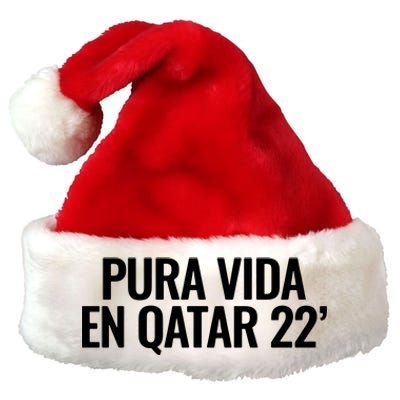 Pura Vida En Qatar 22 Costa Rica Premium Christmas Santa Hat