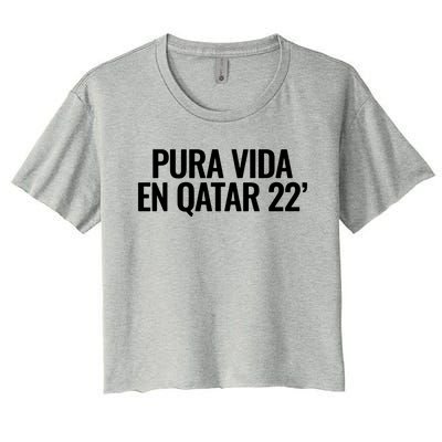 Pura Vida En Qatar 22 Costa Rica Women's Crop Top Tee