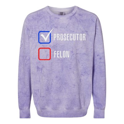 Prosecutor Vs Felon 2024 Voting Election 2024 Usa Colorblast Crewneck Sweatshirt