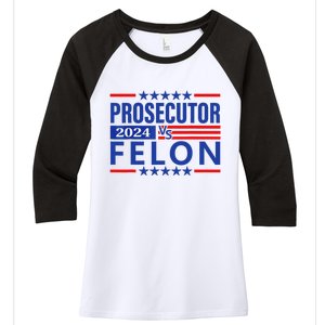 Prosecutor Vs Felon Prosecutor Vs Felon 2024 Women's Tri-Blend 3/4-Sleeve Raglan Shirt