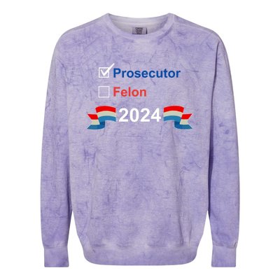 Prosecutor Vs Felon 2024 Colorblast Crewneck Sweatshirt