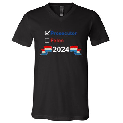 Prosecutor Vs Felon 2024 V-Neck T-Shirt