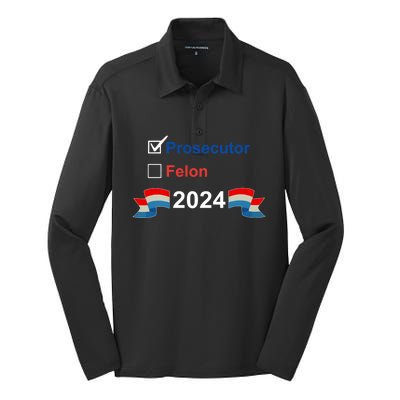 Prosecutor Vs Felon 2024 Silk Touch Performance Long Sleeve Polo