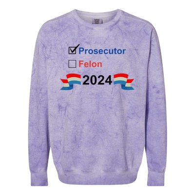 Prosecutor Vs Felon 2024 Colorblast Crewneck Sweatshirt