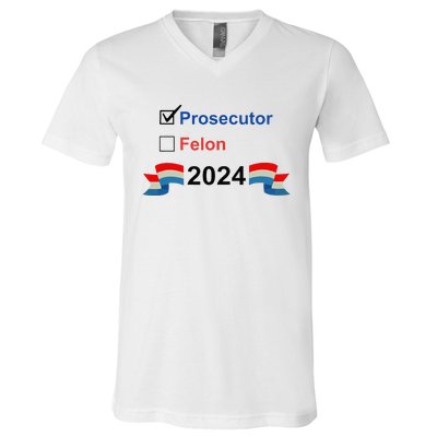 Prosecutor Vs Felon 2024 V-Neck T-Shirt