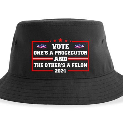 Prosecutor Versus Felon Voter Funny Political Sustainable Bucket Hat
