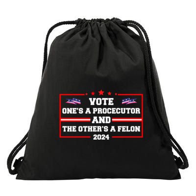Prosecutor Versus Felon Voter Funny Political Drawstring Bag