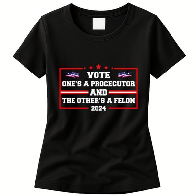 Prosecutor Versus Felon Voter Funny Political Womens T-Shirt