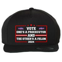 Prosecutor Versus Felon Voter Funny Political Wool Snapback Cap