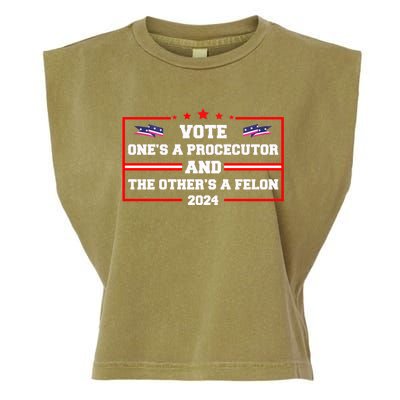 Prosecutor Versus Felon Voter Funny Political Garment-Dyed Women's Muscle Tee