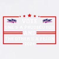 Prosecutor Versus Felon Voter Funny Political Garment-Dyed Sweatshirt