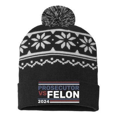 Prosecutor Vs Felon 2024 USA-Made Snowflake Beanie