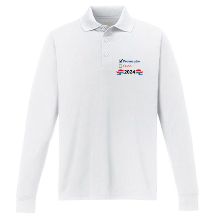 Prosecutor Vs Felon 2024 Performance Long Sleeve Polo