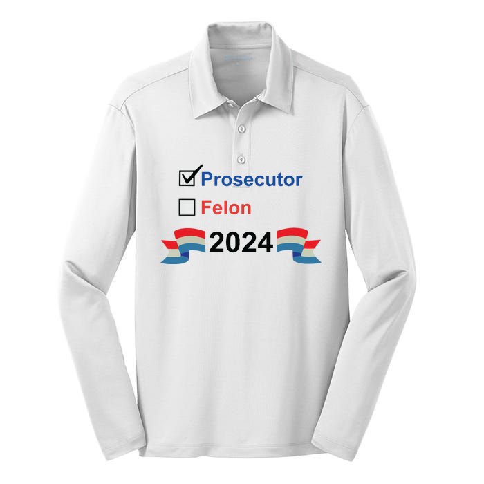 Prosecutor Vs Felon 2024 Silk Touch Performance Long Sleeve Polo