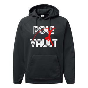 Pole Vault Fun Pole Vaulting Apparel For Vaulters Performance Fleece Hoodie