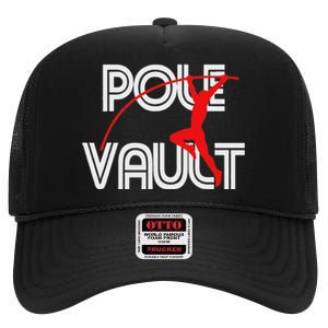 Pole Vault Fun Pole Vaulting Apparel For Vaulters High Crown Mesh Back Trucker Hat