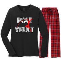 Pole Vault Fun Pole Vaulting Apparel For Vaulters Women's Long Sleeve Flannel Pajama Set 