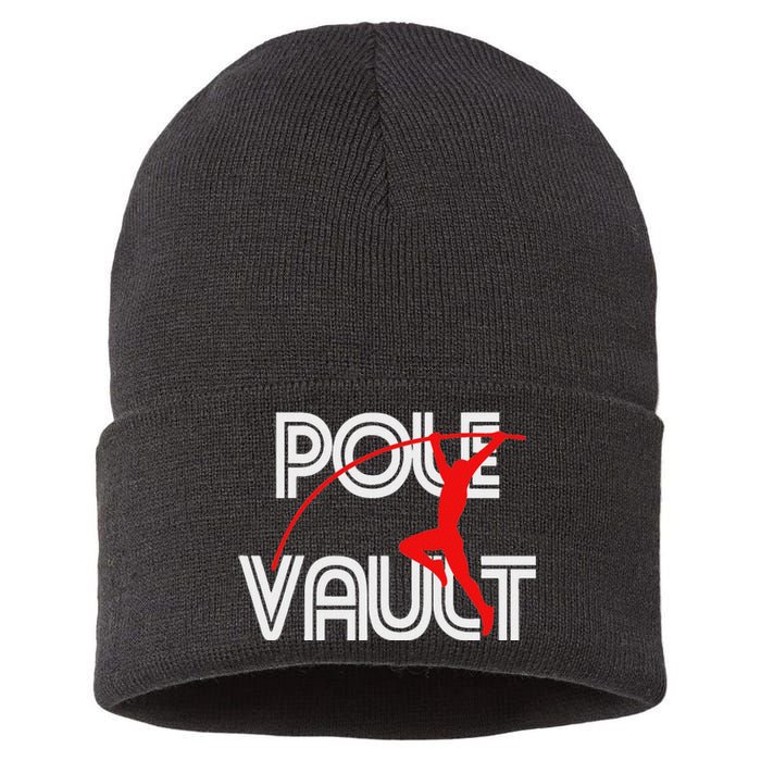 Pole Vault Fun Pole Vaulting Apparel For Vaulters Sustainable Knit Beanie