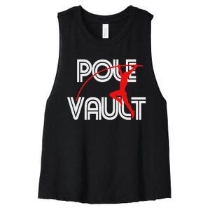 Pole Vault Fun Pole Vaulting Apparel For Vaulters Women's Racerback Cropped Tank