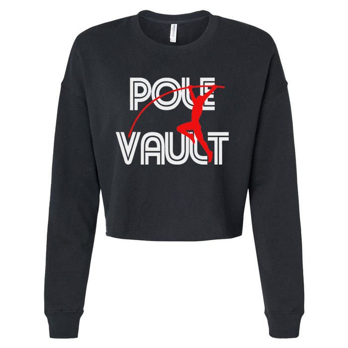 Pole Vault Fun Pole Vaulting Apparel For Vaulters Cropped Pullover Crew