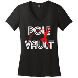 Pole Vault Fun Pole Vaulting Apparel For Vaulters Women's V-Neck T-Shirt