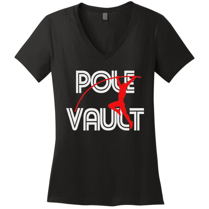 Pole Vault Fun Pole Vaulting Apparel For Vaulters Women's V-Neck T-Shirt