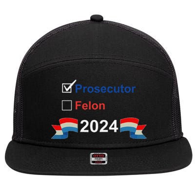 Prosecutor Vs Felon 2024 7 Panel Mesh Trucker Snapback Hat