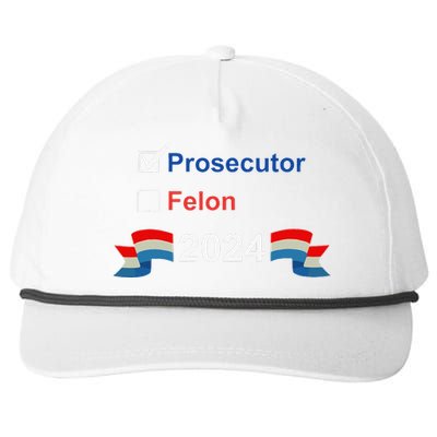 Prosecutor Vs Felon 2024 Snapback Five-Panel Rope Hat